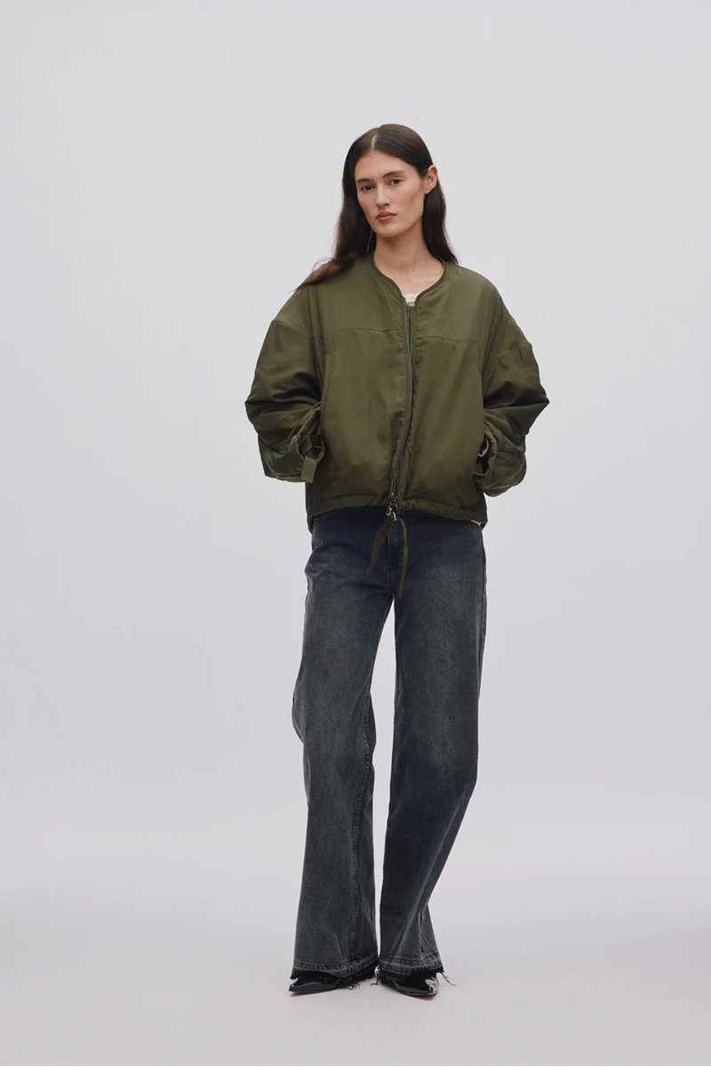 Rabens Saloner glod arched jacket army green back