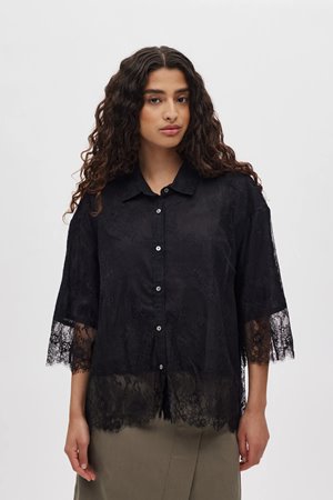 Rabens Saloner laced shirt black