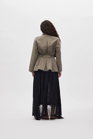 Rabens Saloner laced skirt black back