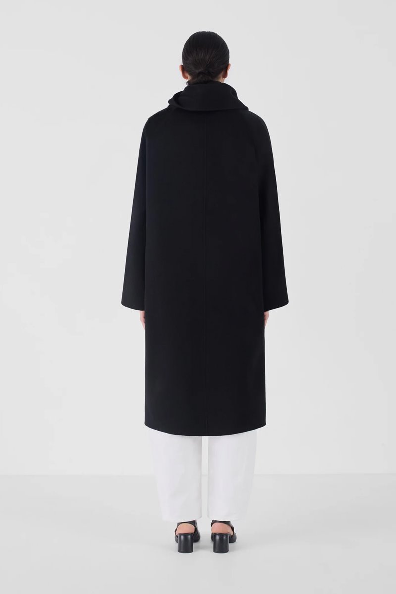 Masscob uma coat black side