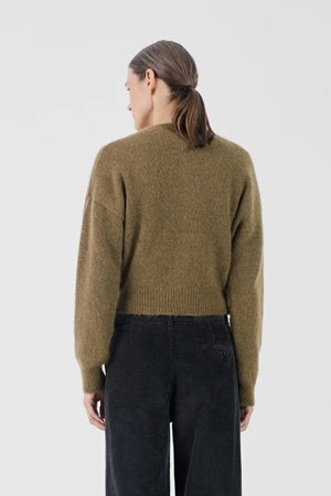 Masscob anais cardigan olive detail