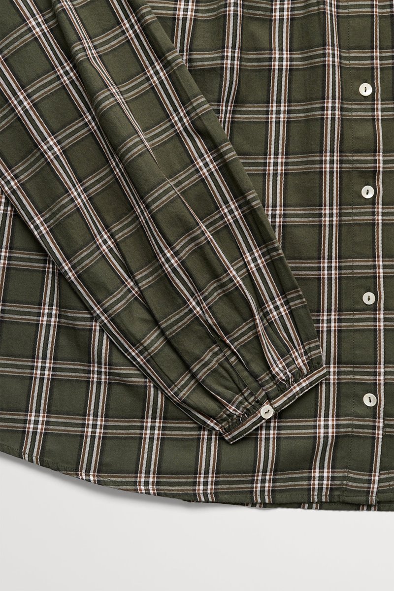 Skall Studio cilla shirt green/white check detail