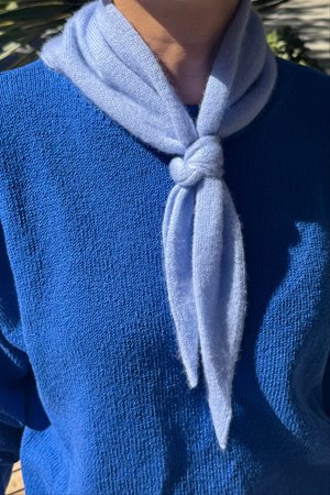 Le Bon Shoppe cashmere bandana powder blue detail