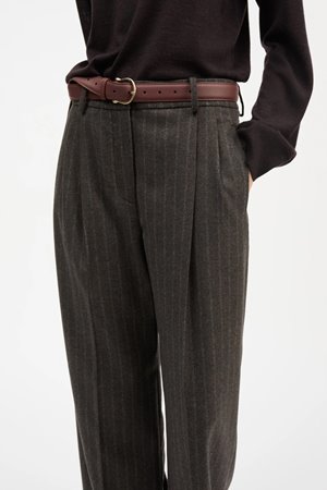 Skall Studio harry trouser brown / black stripe back