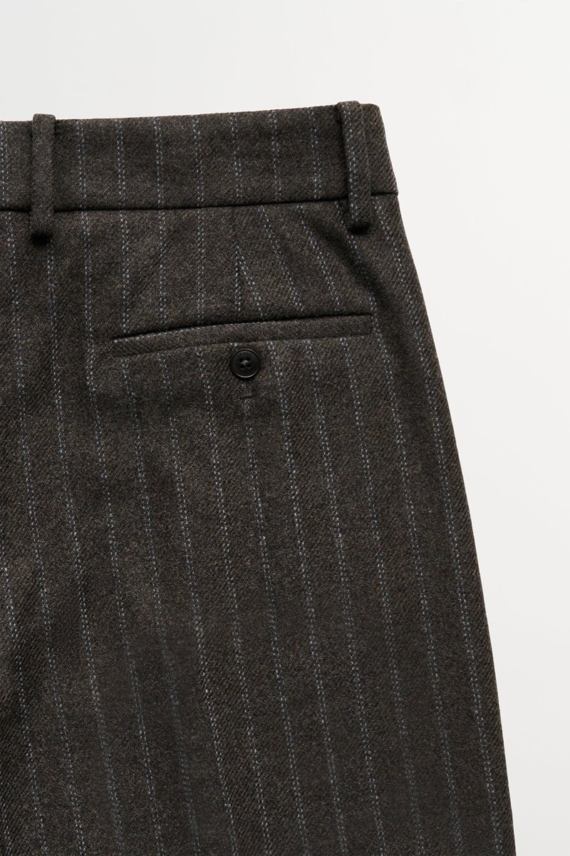 Skall Studio harry trouser brown / black stripe side