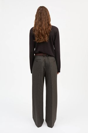 Skall Studio harry trouser brown / black stripe detail