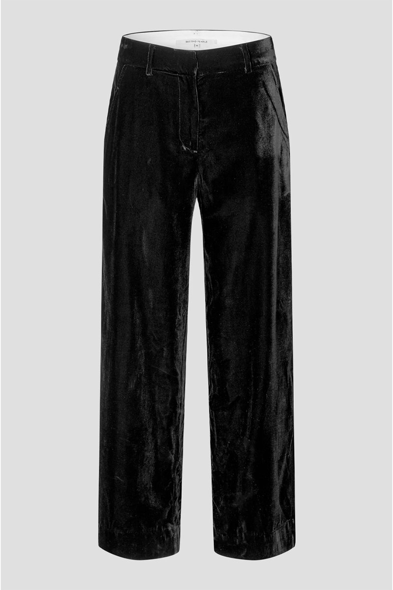 Second Female velvetta straight trousers black back