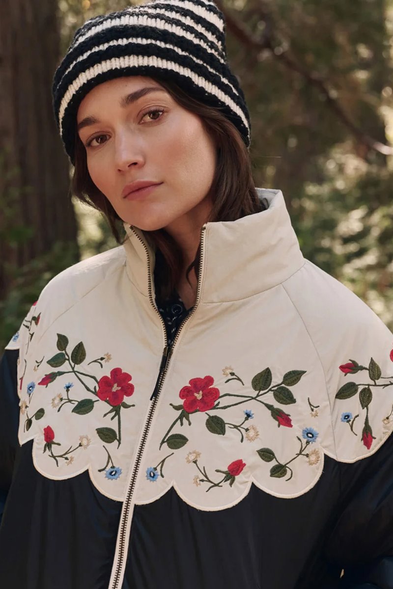 The Great the wildflower puffer black detail