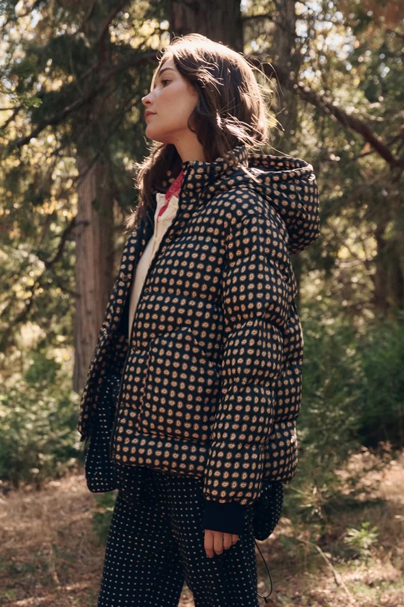 The Great the polar puffer black paisley