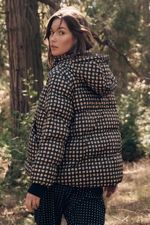 The Great the polar puffer black paisley detail