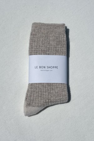 Le Bon Shoppe wool waffled socks oatmeal cream