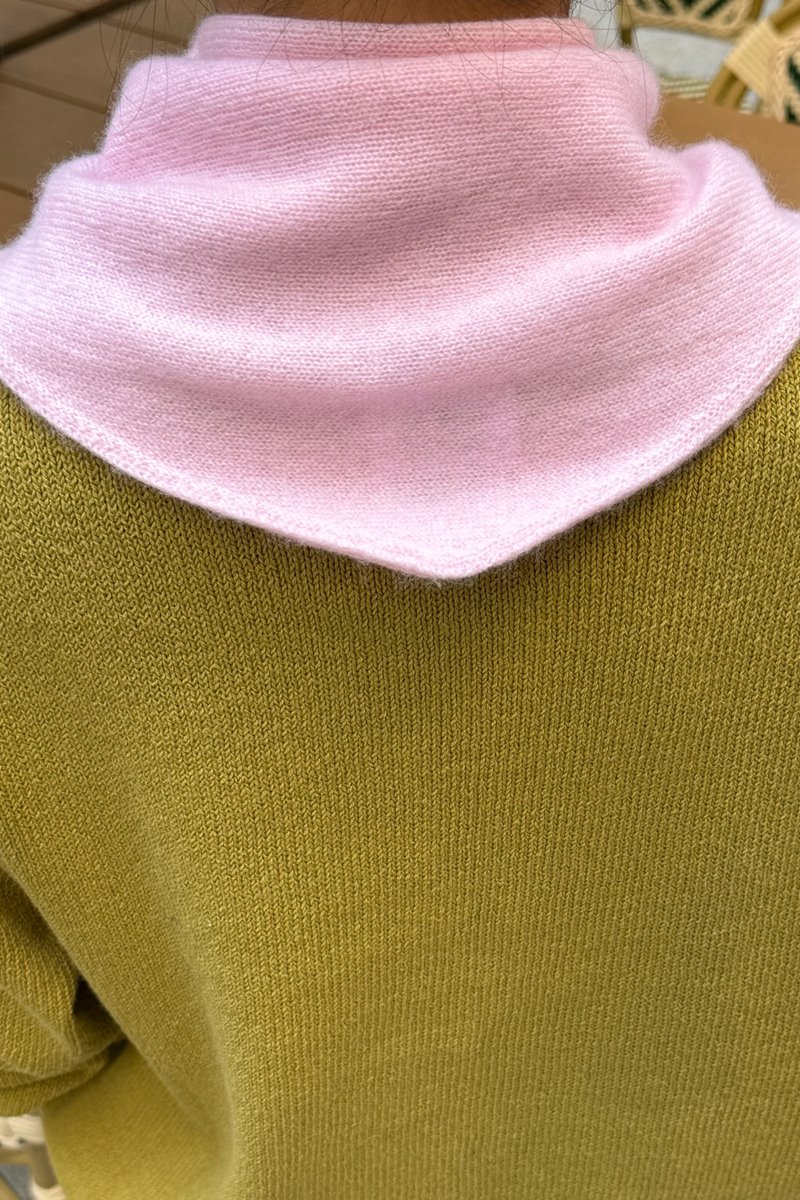 Le Bon Shoppe cashmere bandana  baby pink back