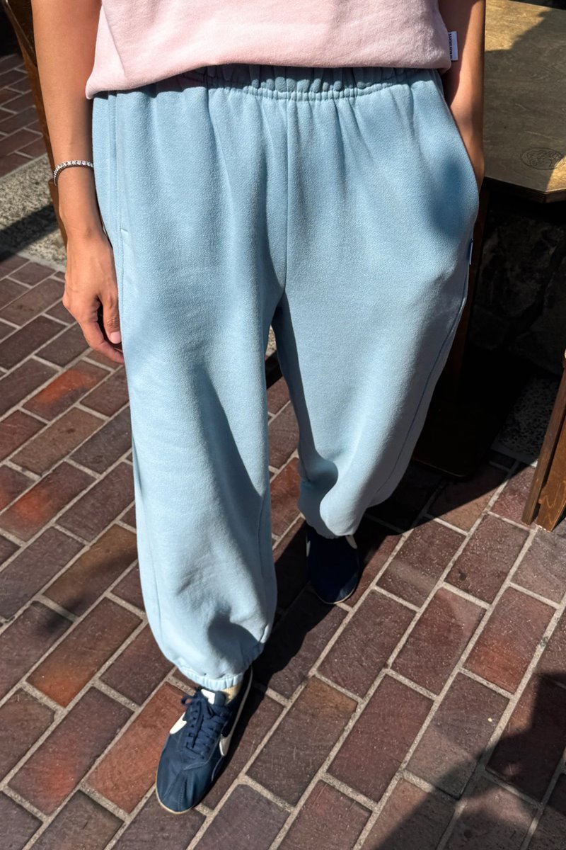Le Bon Shoppe french terry balloon pant dream blue side