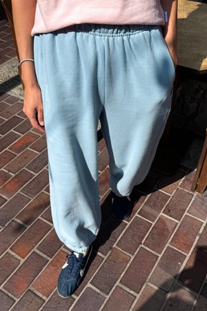 Le Bon Shoppe french terry balloon pant dream blue side