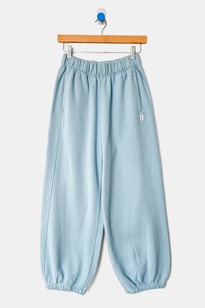 Le Bon Shoppe french terry balloon pant dream blue detail