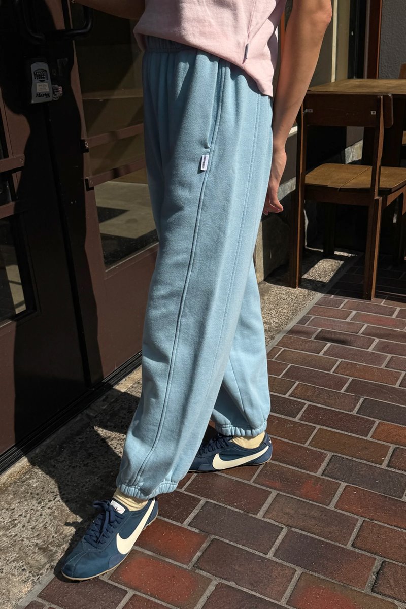 Le Bon Shoppe french terry balloon pant dream blue back