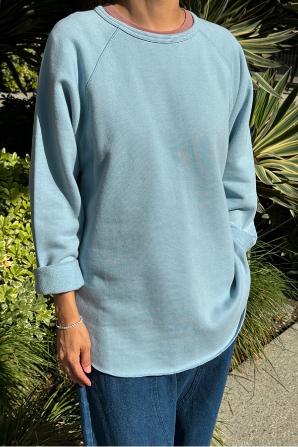 Le Bon Shoppe French Terry Raglan Tee Dream Blue