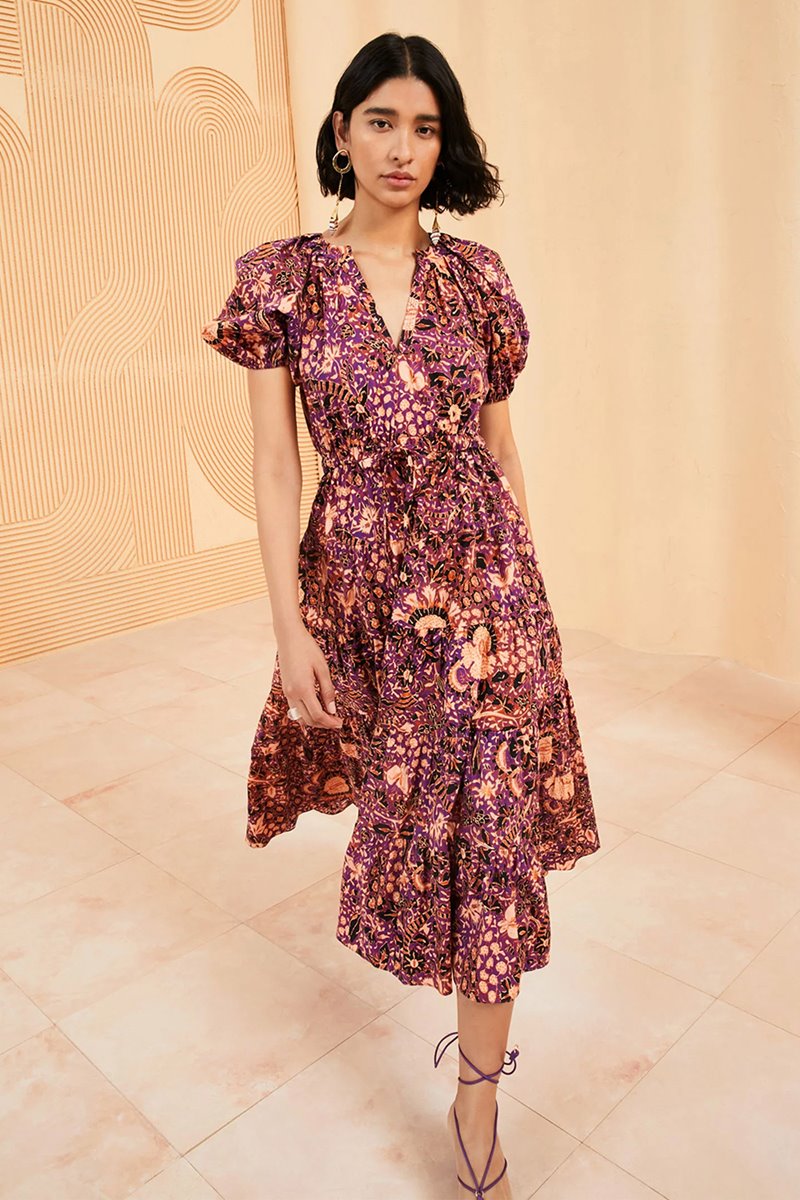 Ulla Johnson olina dress - blackcurrant 