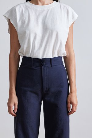 Apiece Apart classic merida pant navy  back Apiece Apart classic merida pant navy  back