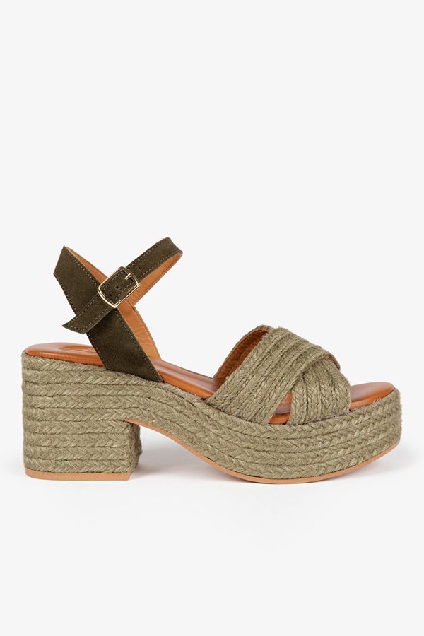 Penelope Chilvers bella jute sandal - sage