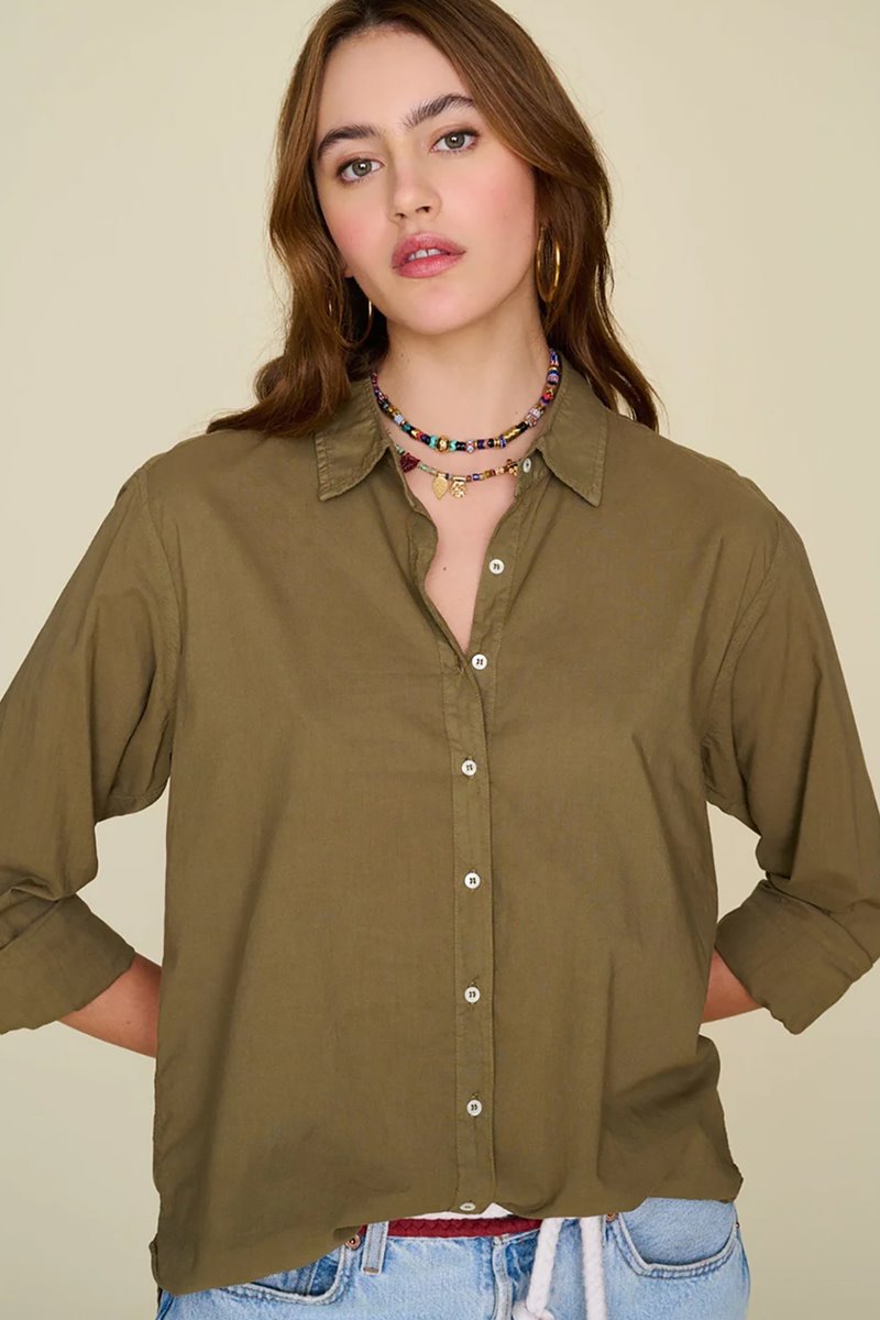 Xirena  beau shirt - green moss
