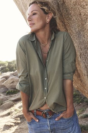 Xirena  beau shirt dark seagrass back Xirena  beau shirt dark seagrass back