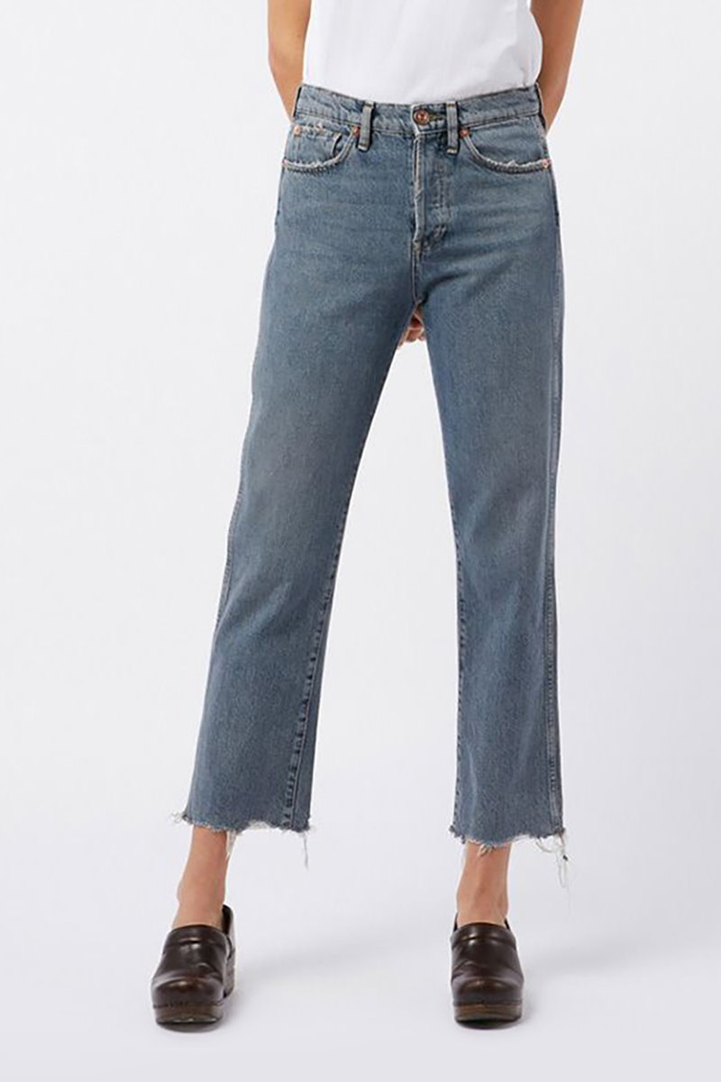 3 x 1 austin destroyed hem jean  back