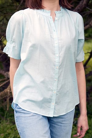 Kj's Laundry mabel top - pale blue detail Kj's Laundry mabel top - pale blue detail
