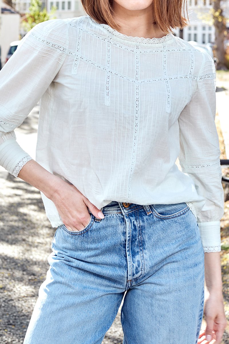 Kj's Laundry sabby top - pale green detail Kj's Laundry sabby top - pale green detail