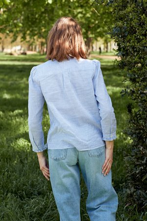 Kj's Laundry honor shirt - blue/white stripe back Kj's Laundry honor shirt - blue/white stripe back