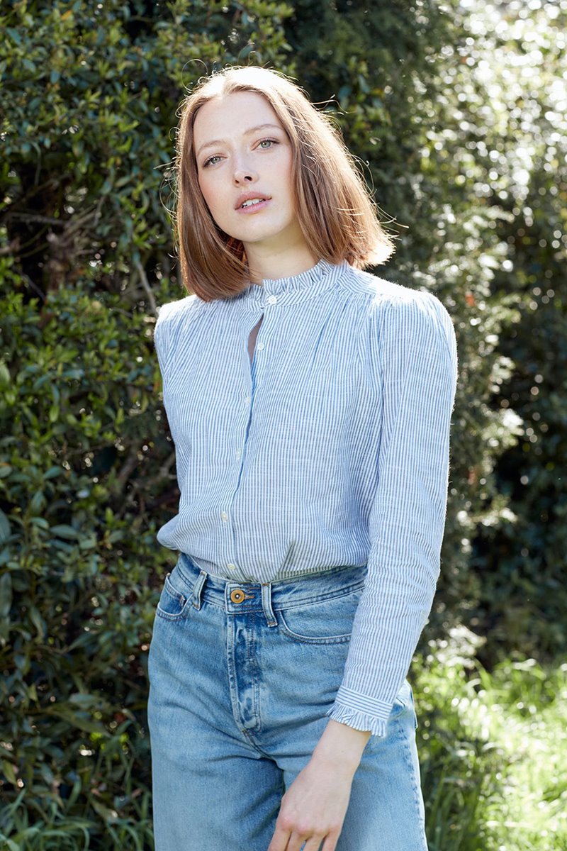 Kj's Laundry honor shirt - blue/white stripe side Kj's Laundry honor shirt - blue/white stripe side