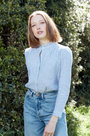 Kj's Laundry honor shirt - blue/white stripe side Kj's Laundry honor shirt - blue/white stripe side