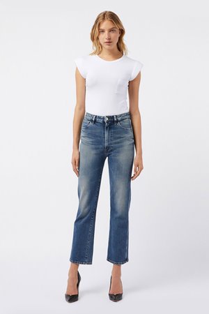 3 x 1 emma sneaker jean - denmark wash 3 x 1 emma sneaker jean - denmark wash