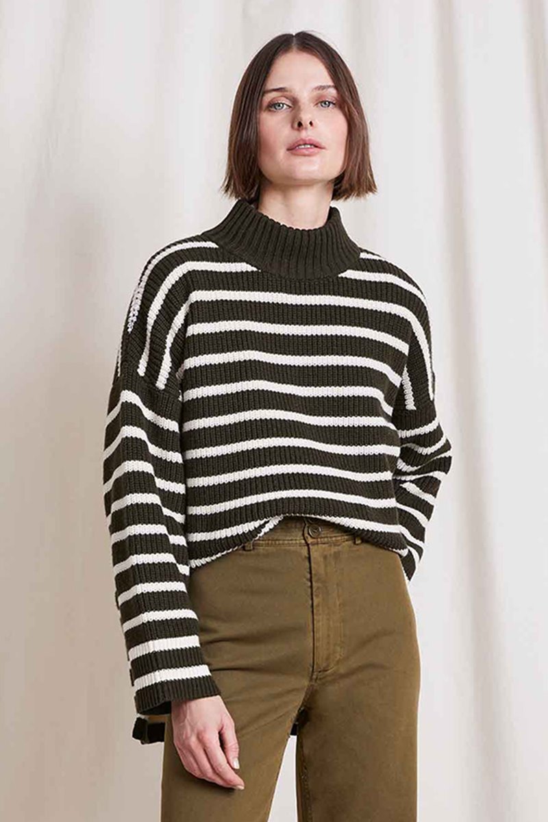 Apiece Apart chino merida pant - olive detail Apiece Apart chino merida pant - olive detail