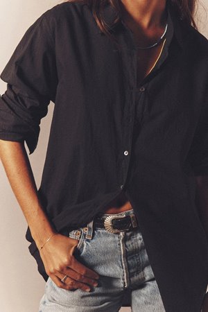 Xirena  beau shirt -  black detail Xirena  beau shirt -  black detail