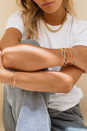 Anni Lu asym bracelet  - soft rose back