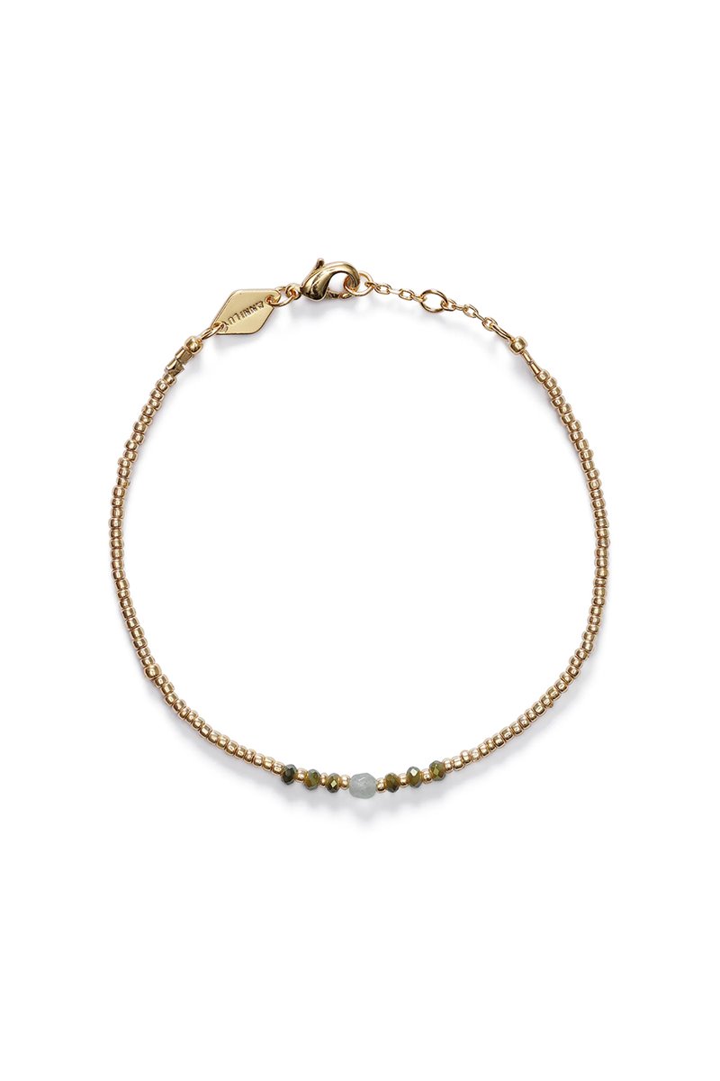 Anni Lu bead and gem bracelet - sea grass