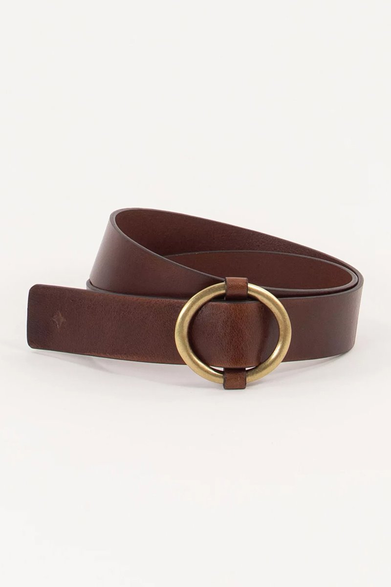 Sessun tisao belt  - chestnut brown leather