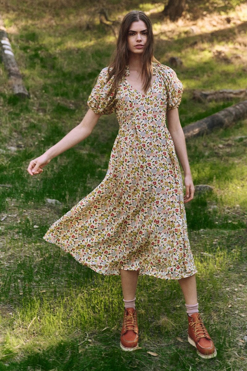 The Great the hyacinth dress - floating petals floral