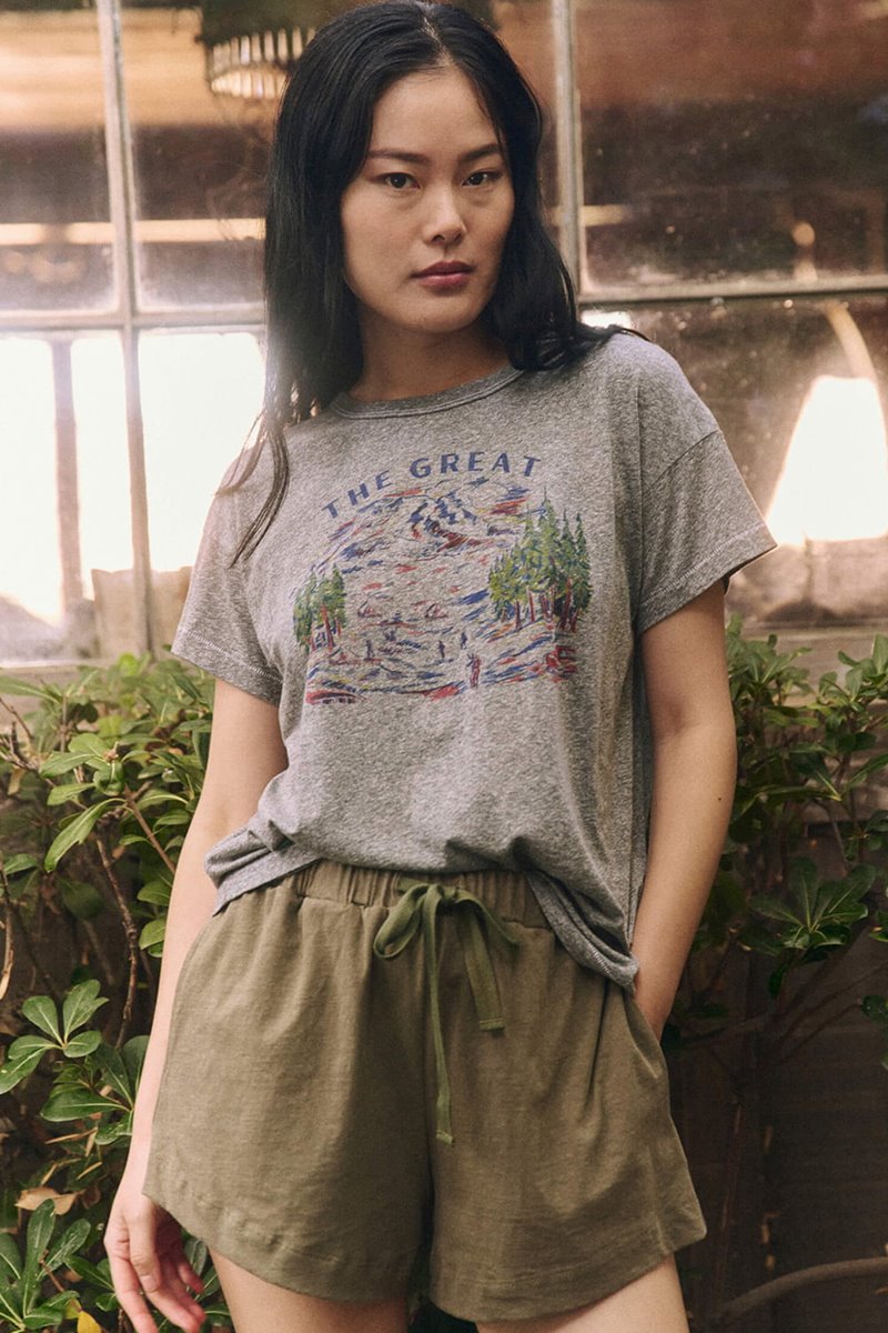 The Great the boxy crew tee - woodsy trail 