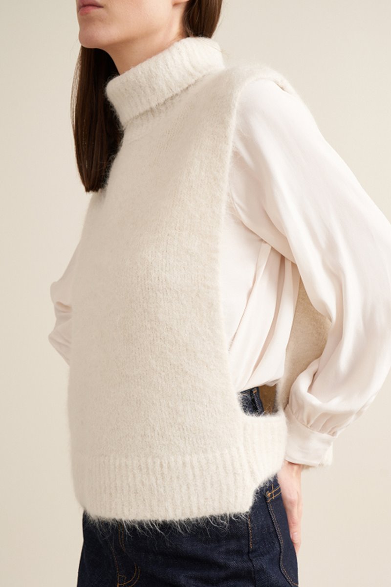 Bellerose daren knitted vest - natural