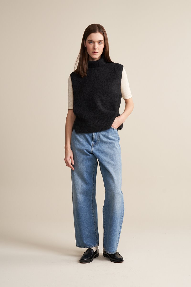 Bellerose daren knitted vest - black beauty