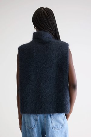 Bellerose daren knitted vest navy back Bellerose daren knitted vest navy back