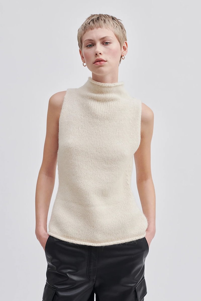 Second Female rikke vest top - dark chalk