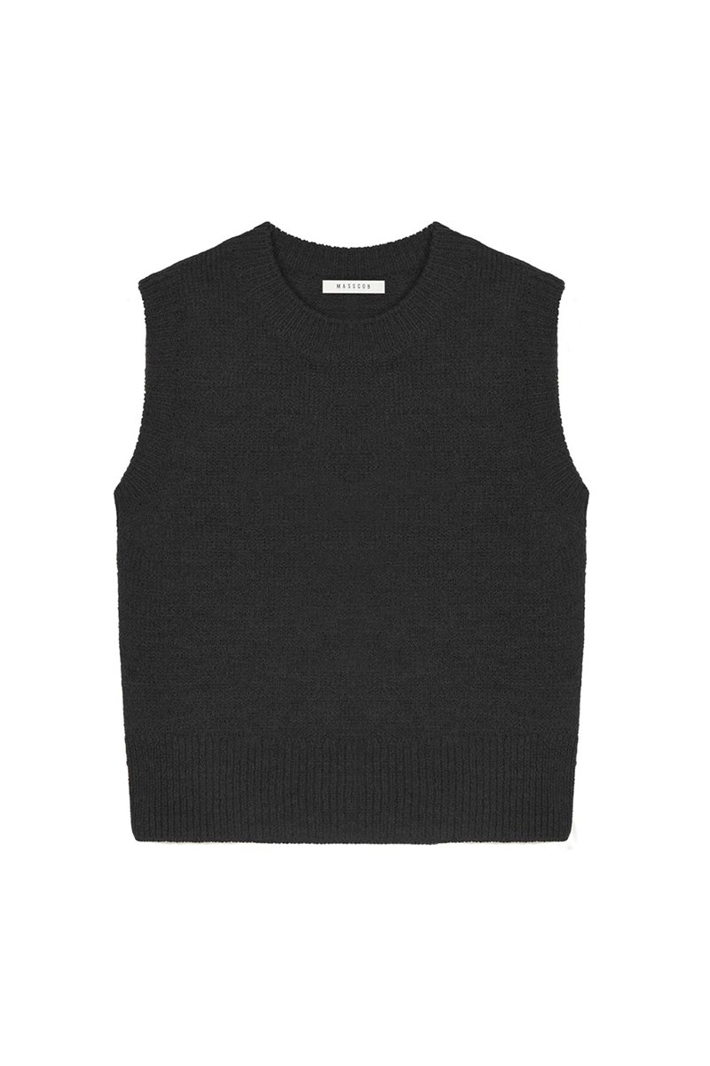 Masscob angus knit vest carbon 