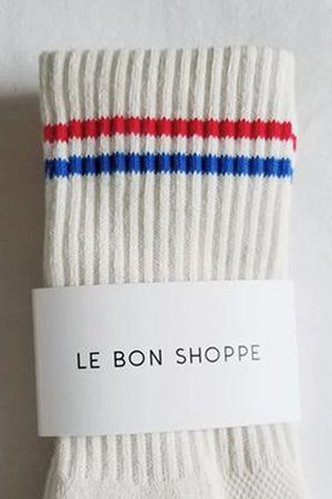 Le Bon Shoppe boyfriend sock - milk back
