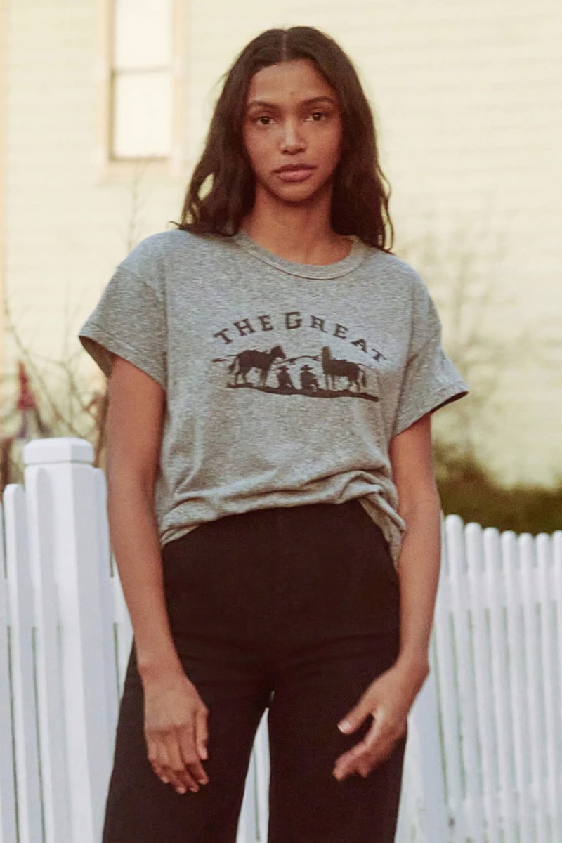 The Great the boxy crew tee - gaucho