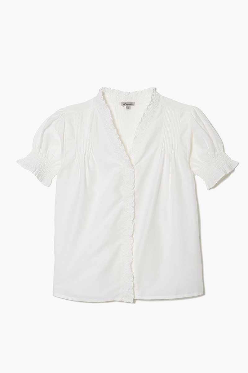 Kj's Laundry rosa blouse - white back