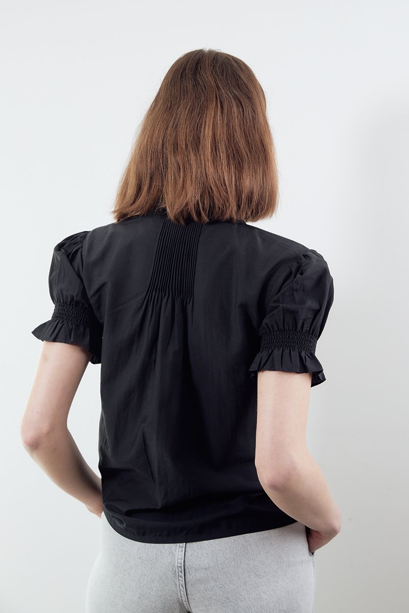 Kj's Laundry rosa blouse - black back
