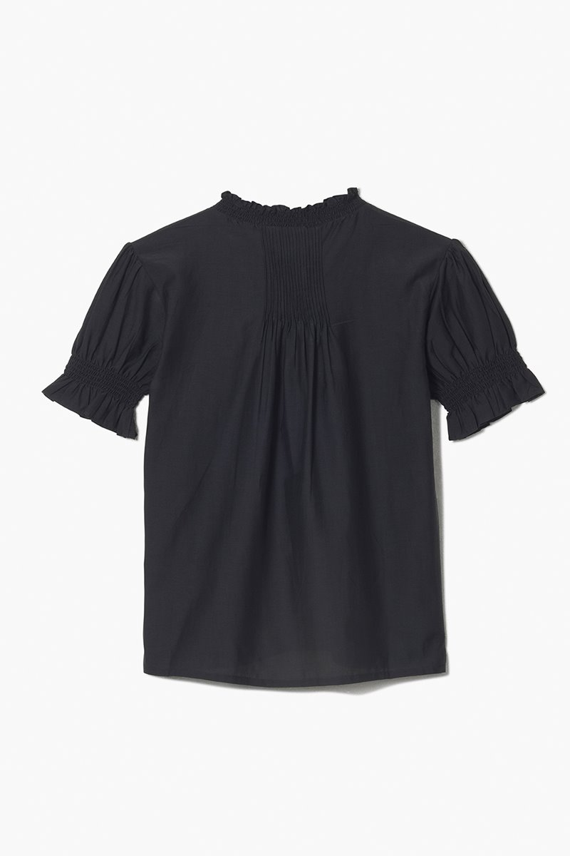 Kj's Laundry rosa blouse - black detail